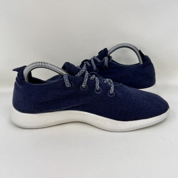 Allbirds Wool Runner Shoes Blue White Men's Size 9 - Picture 6 of 9